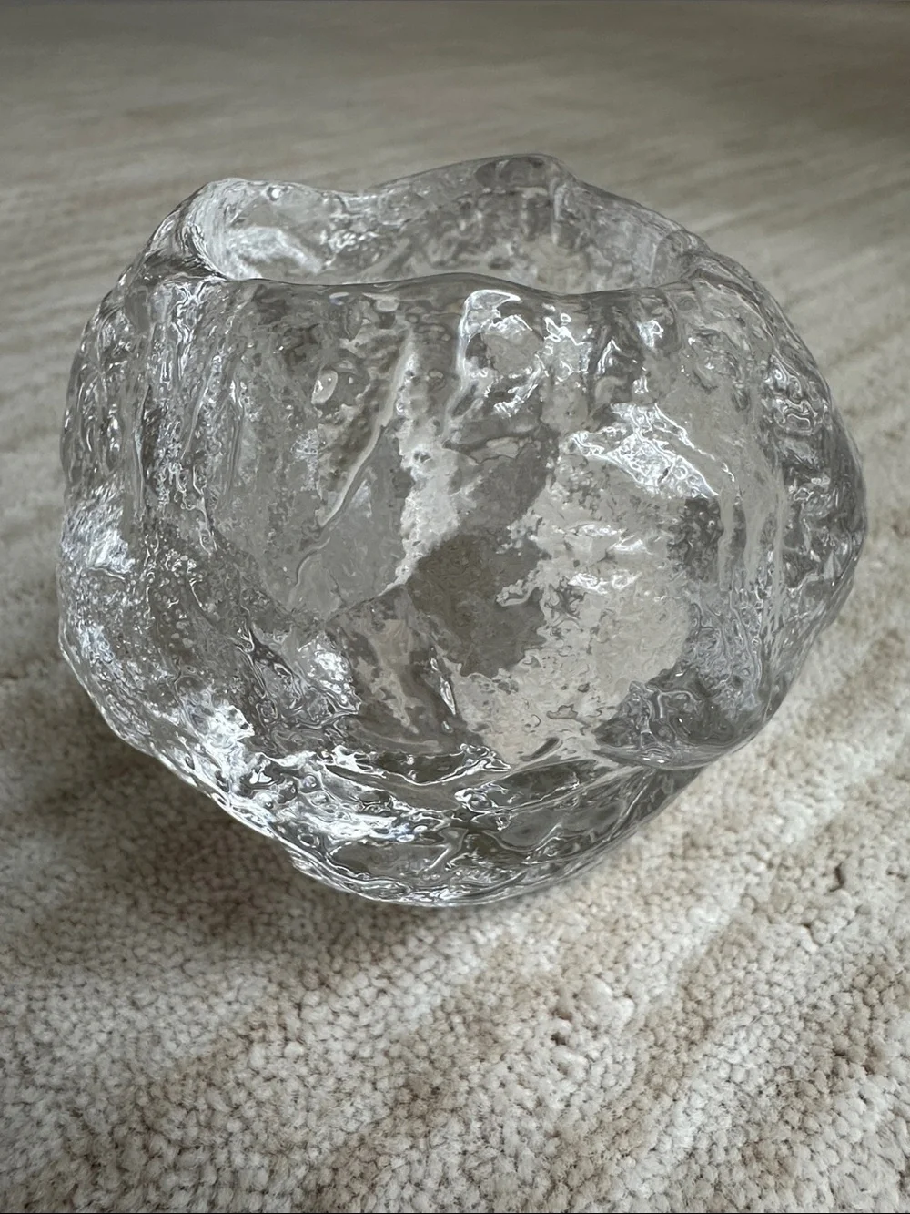 Kosta Boda Snowball Votive Holder Tea Light Candle Holder Ann Wolff Medium